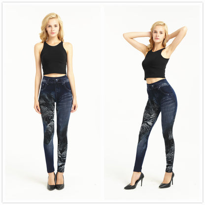 Kitten print yoga pants