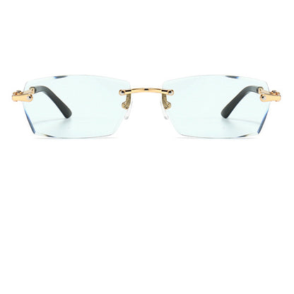 Frameless Trim Sunglasses Personality Jelly Color