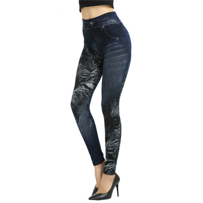 Kitten print yoga pants