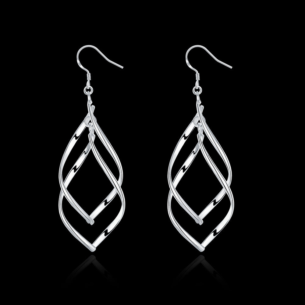 Long tassel double twist earrings