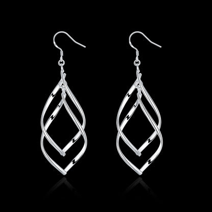 Long tassel double twist earrings