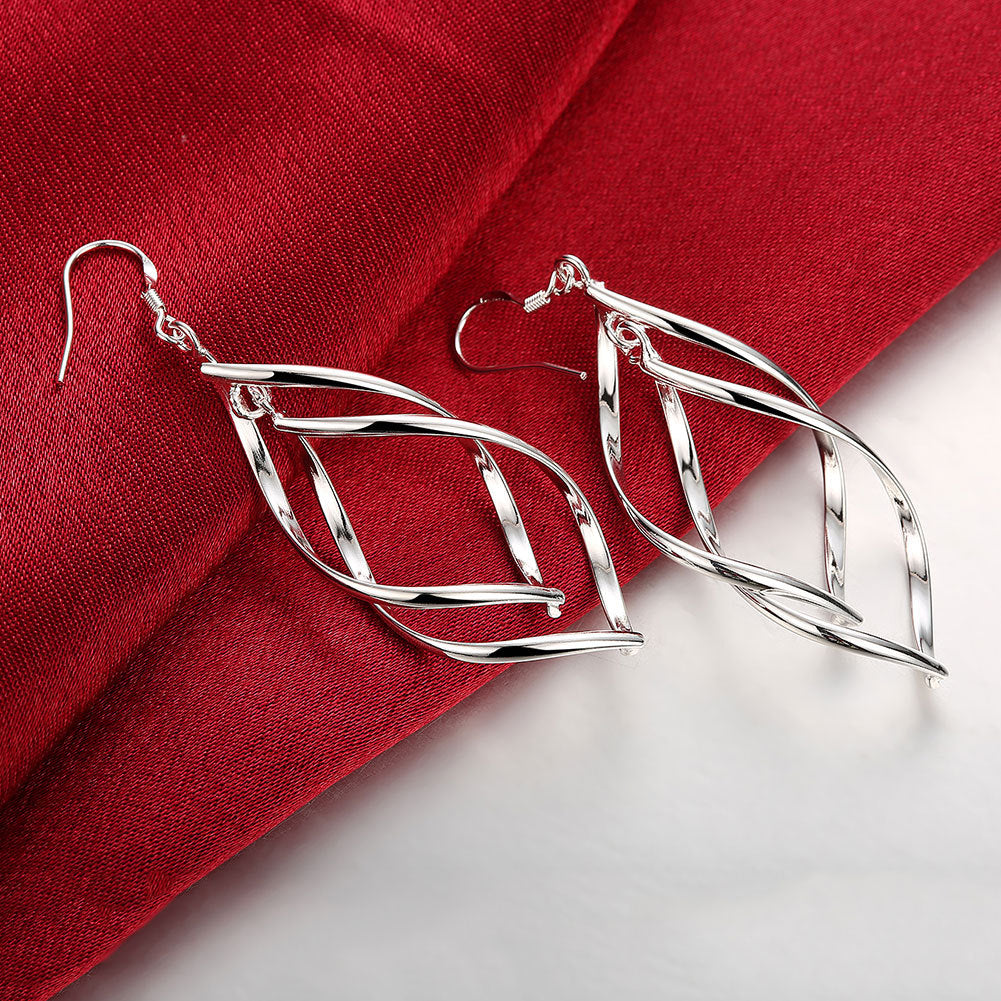 Long tassel double twist earrings