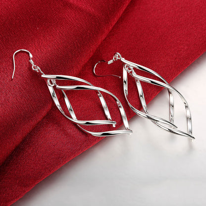 Long tassel double twist earrings