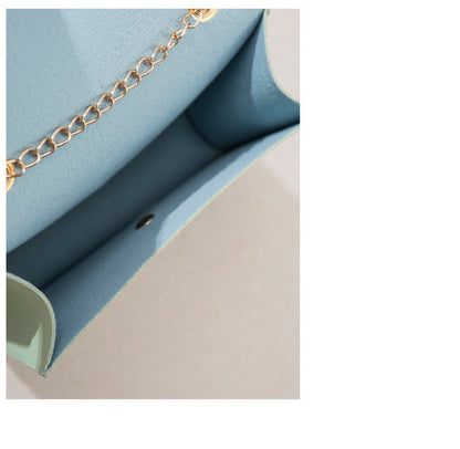 New Round Lock Pendant Chain Small Square Bag