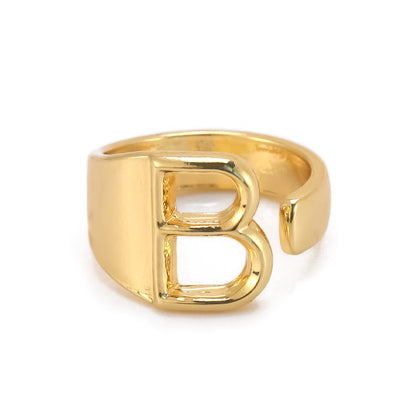 26 English Letters  Exaggerated Retro Index Finger Ring