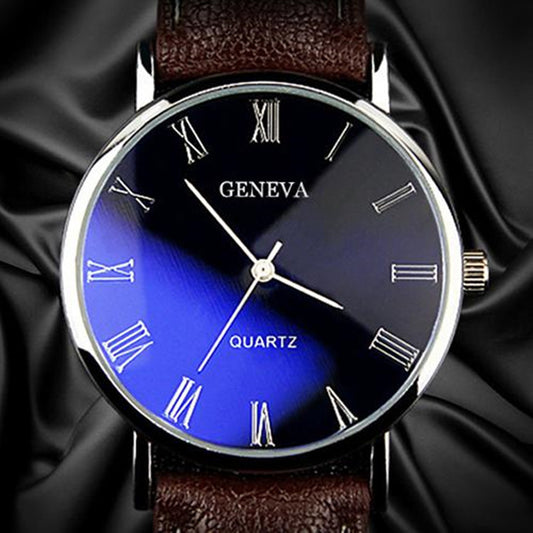 Blu-ray Roman Literal Business Men's Watch