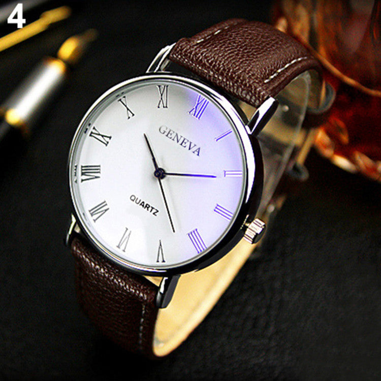 Blu-ray Roman Literal Business Men's Watch