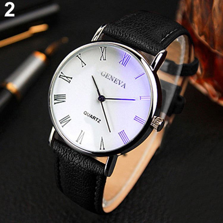 Blu-ray Roman Literal Business Men's Watch