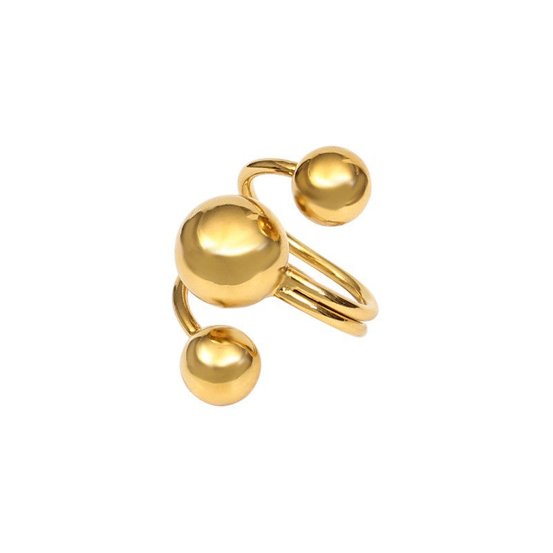 Fashion Creative Golden Ball Interstellar Orbit Ring