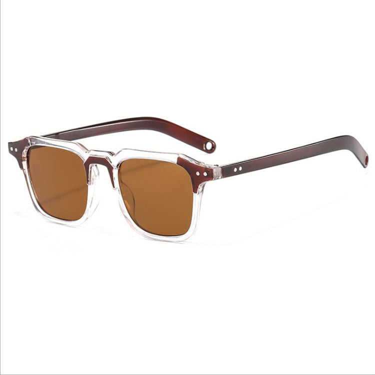 New Square Meter Nail Sunglasses, Ocean Film Fashion Sunglasses, European And American Fashion Street Photo Metal Hinge Frame