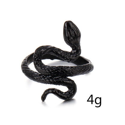 Punk Style Explosion Retro Exaggerated Snake Ring Nightclub Hip Hop Personality Animal Jewelry