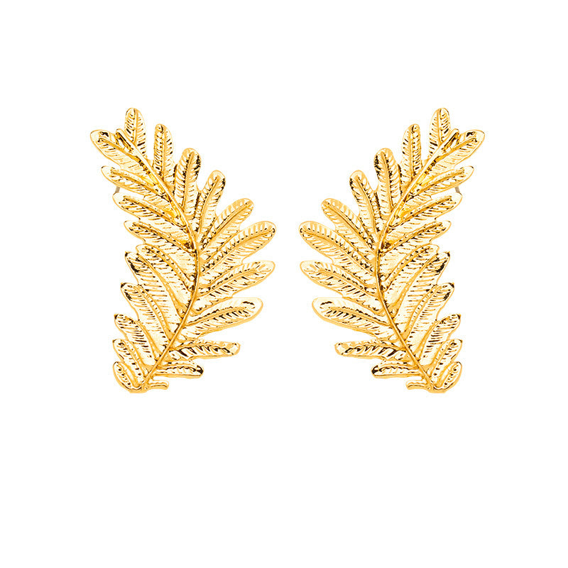 New Fashion Earrings, Foreign Trade Alloy Leaf Earrings