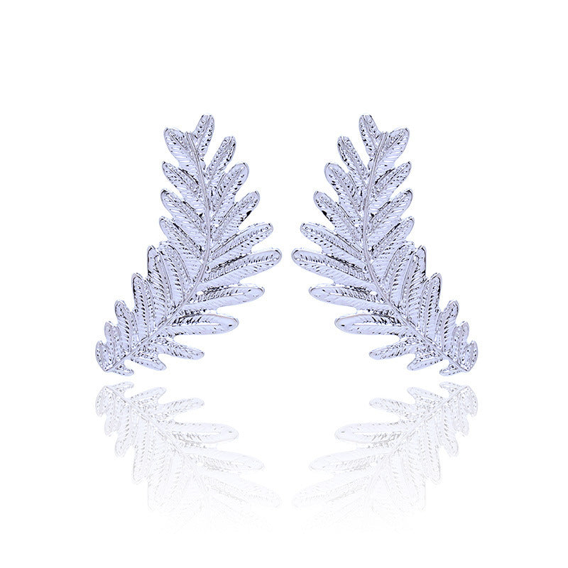 New Fashion Earrings, Foreign Trade Alloy Leaf Earrings
