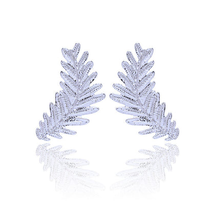 New Fashion Earrings, Foreign Trade Alloy Leaf Earrings