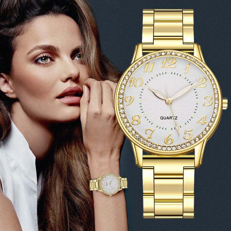 Diamond-Studded Luminous  Watch