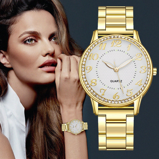 Diamond-Studded Luminous  Watch