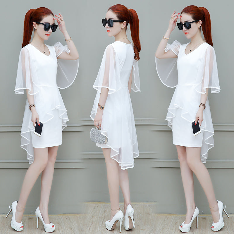 Gauze Dress Summer Dress New Korean Slim Slim Super Long Skirt