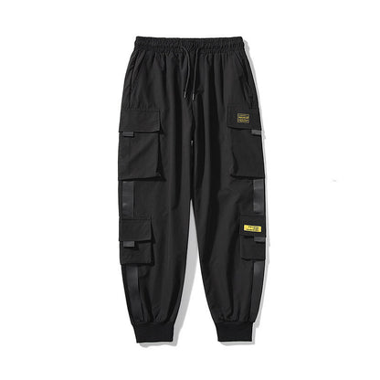 Summer Thin Multi Pocket Overalls Loose Fitting Harem Pants