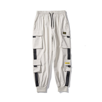 Summer Thin Multi Pocket Overalls Loose Fitting Harem Pants