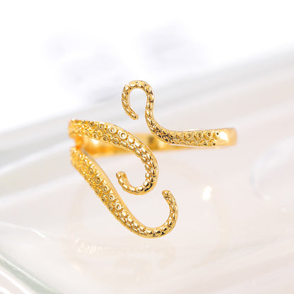 Stainless Steel Ring Octopus