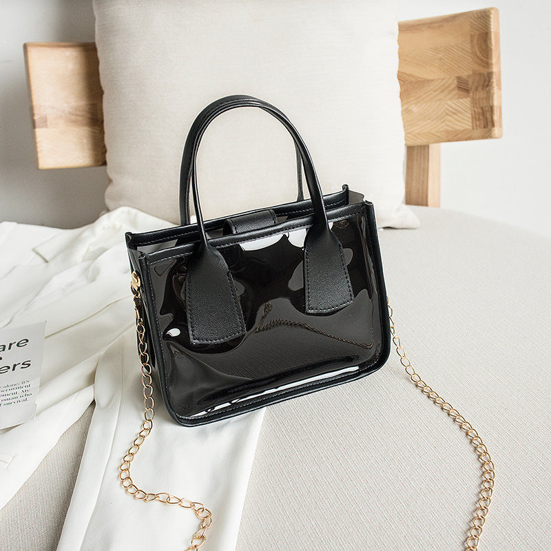 Popular Transparent Chain Fashion Dual-purpose One-shoulder Diagonal Bag