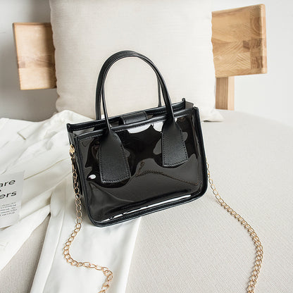 Popular Transparent Chain Fashion Dual-purpose One-shoulder Diagonal Bag