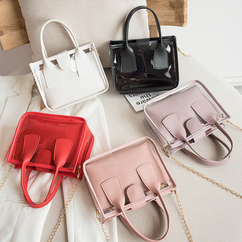 Popular Transparent Chain Fashion Dual-purpose One-shoulder Diagonal Bag
