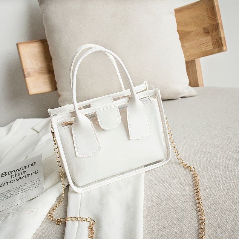 Popular Transparent Chain Fashion Dual-purpose One-shoulder Diagonal Bag