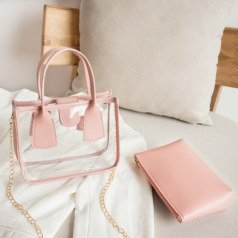 Popular Transparent Chain Fashion Dual-purpose One-shoulder Diagonal Bag