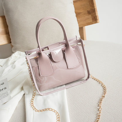 Popular Transparent Chain Fashion Dual-purpose One-shoulder Diagonal Bag
