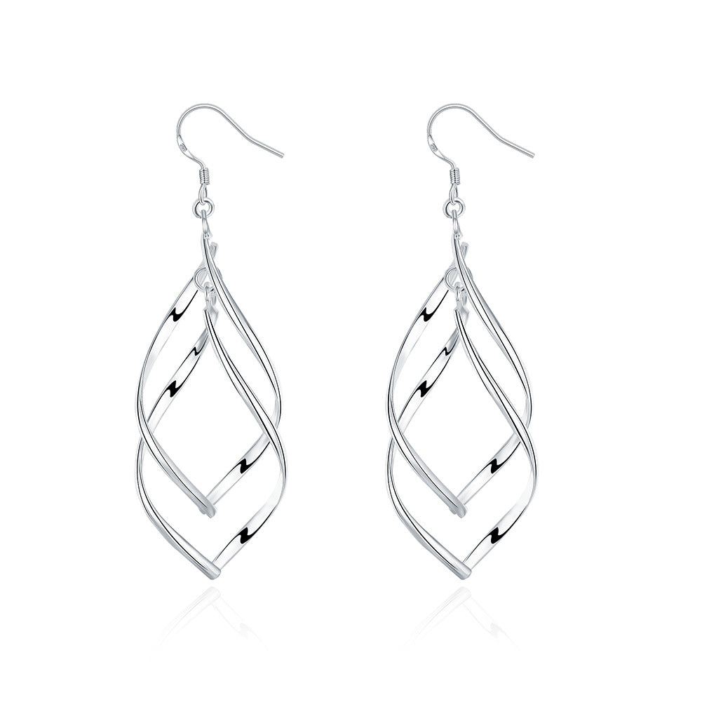 Long tassel double twist earrings