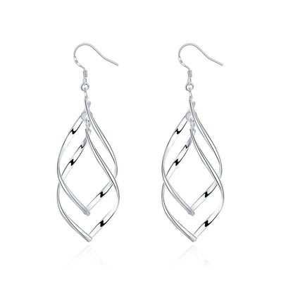 Long tassel double twist earrings