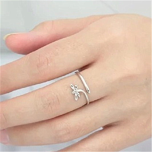 Silver plated Dragonfly ring