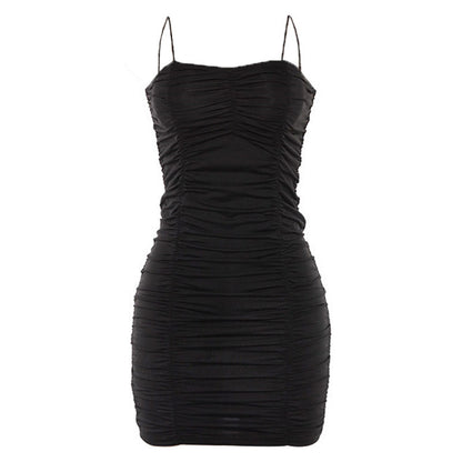 Harness pleated spring and summer jumpsuit
