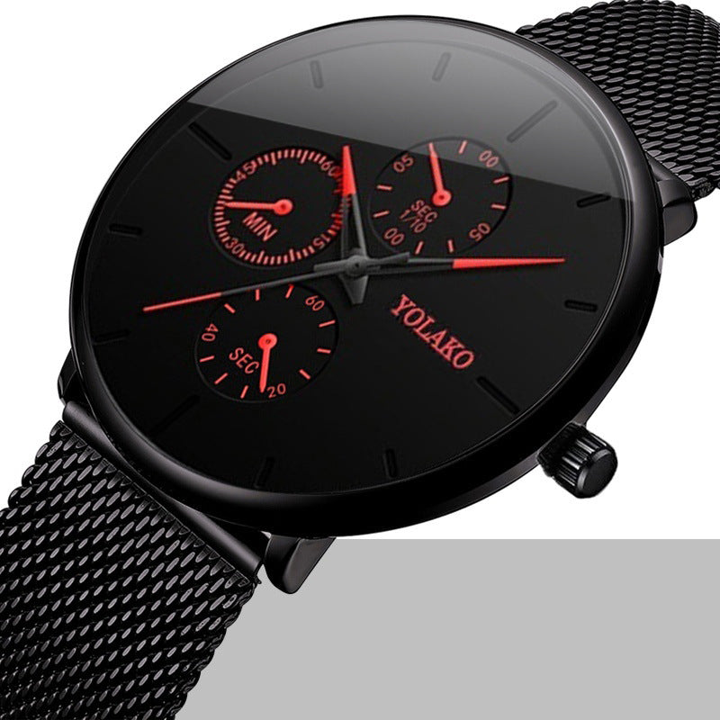 Temperament ultra-thin mesh belt men's watch