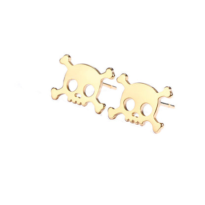Female European And American Halloween Ghost Stud Earrings Stainless Steel