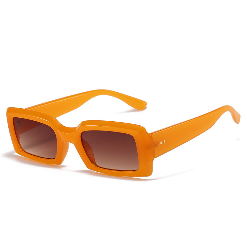 Internet Celebrity Ins Frame Fashion Square Jelly Color Sunglasses Multicolor Glasses