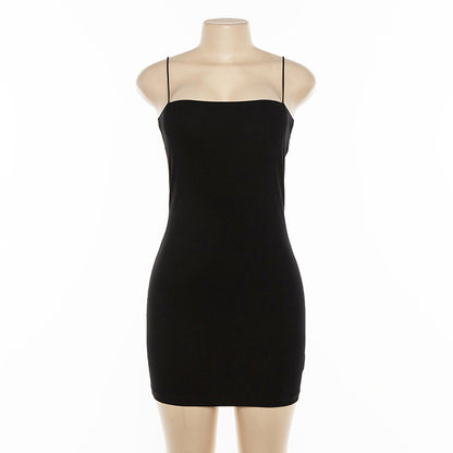 Solid color slim British style dress