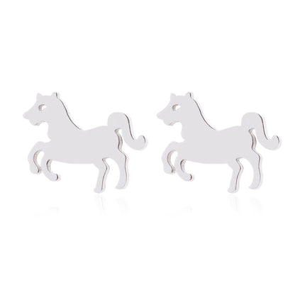 Creative Fashion Simple Stainless Steel Hollow Earrings