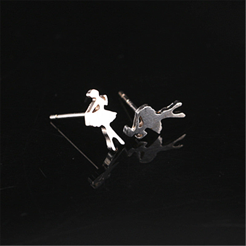 Creative Ballet Dancer Stud Earring Accessories