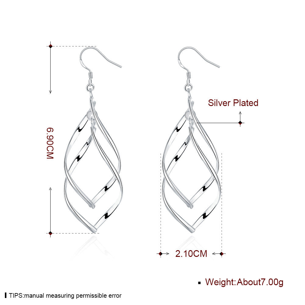 Long tassel double twist earrings