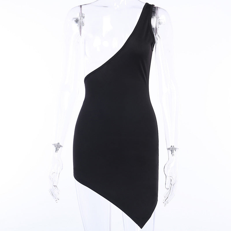 Asymmetric vest dress
