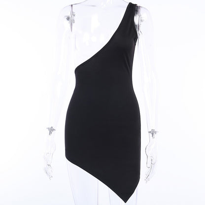 Asymmetric vest dress