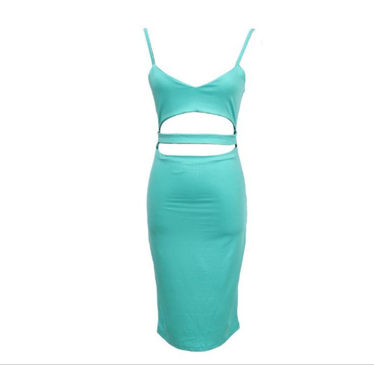 Sexy nightclub dress with high waist and hip