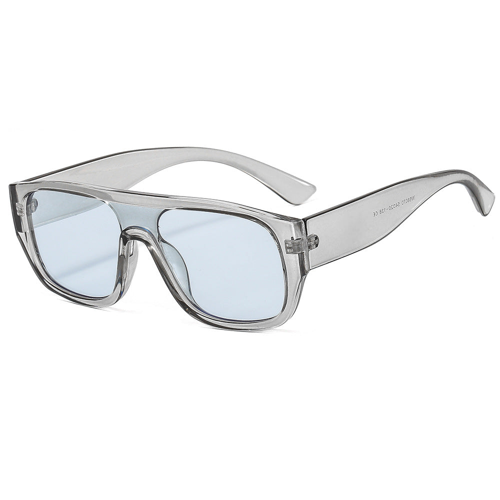 New One Piece Large Frame Square Sunglasses