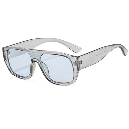 New One Piece Large Frame Square Sunglasses