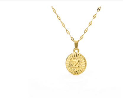 Capital English Letter Disc Necklace Women And Men