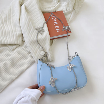 Women's Bag Folds Underarm Bag Casual Messenger Shoulder Chain Bag