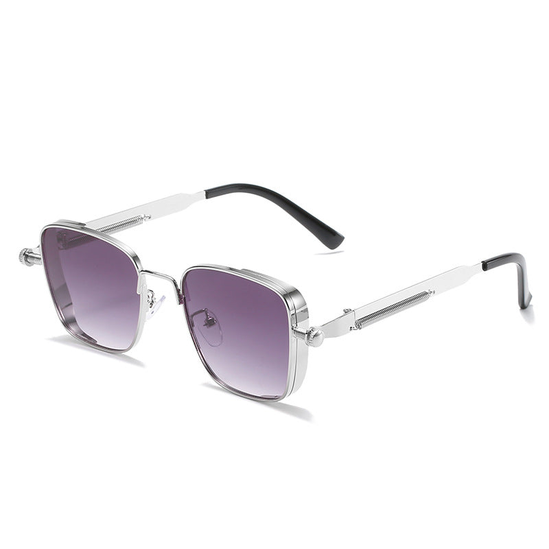 European And American Personality Street Shooting Metal Box Sunglasses