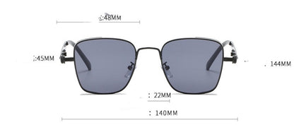 European And American Personality Street Shooting Metal Box Sunglasses